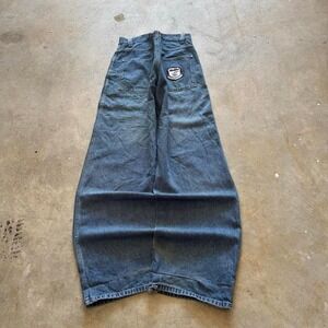 Baggy Rocawear Wide Leg Southpole Styl Y2K Embroidered VTG Denim Jeans 32x32